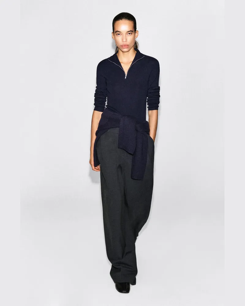 COS Lockere Hose Aus Twill Mit Weitem Bein Grau