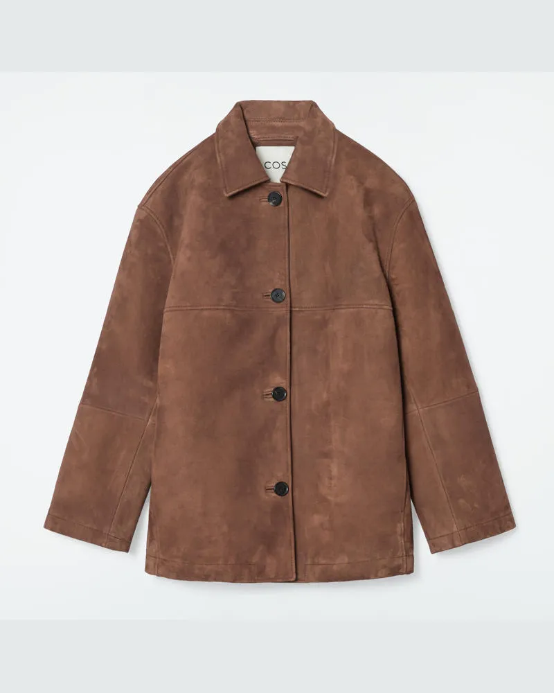 COS Jacke Aus Veloursleder Mit Kragen Braun