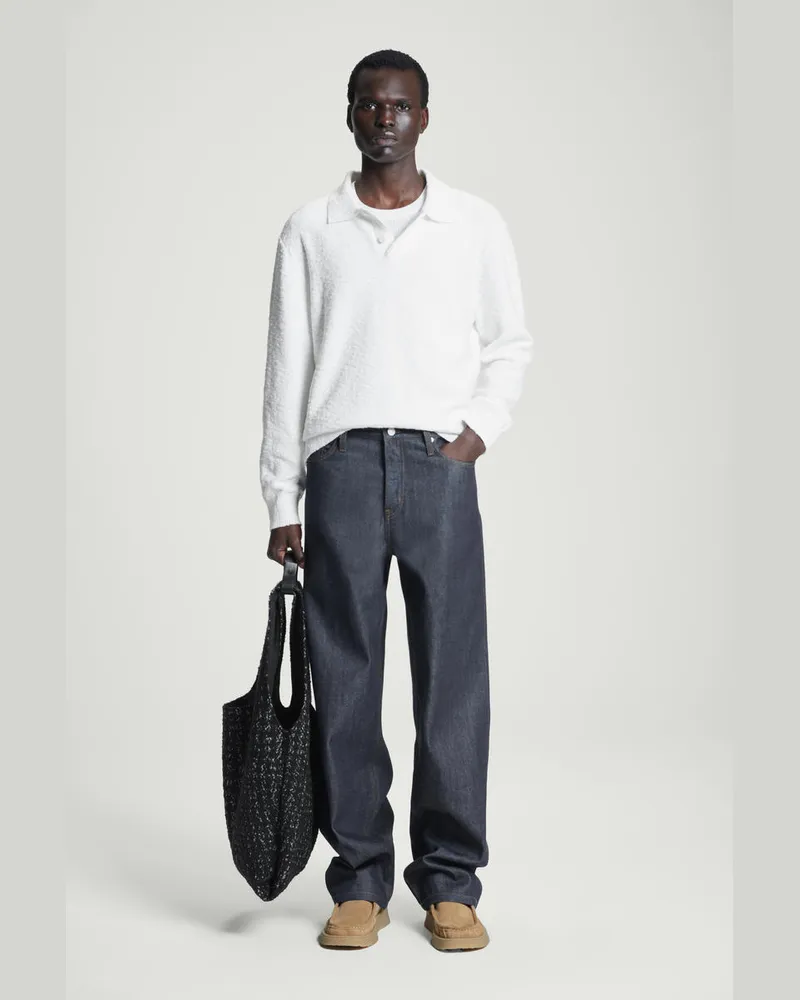 COS Oversized-Tote Bag Aus Jacquard Schwarz