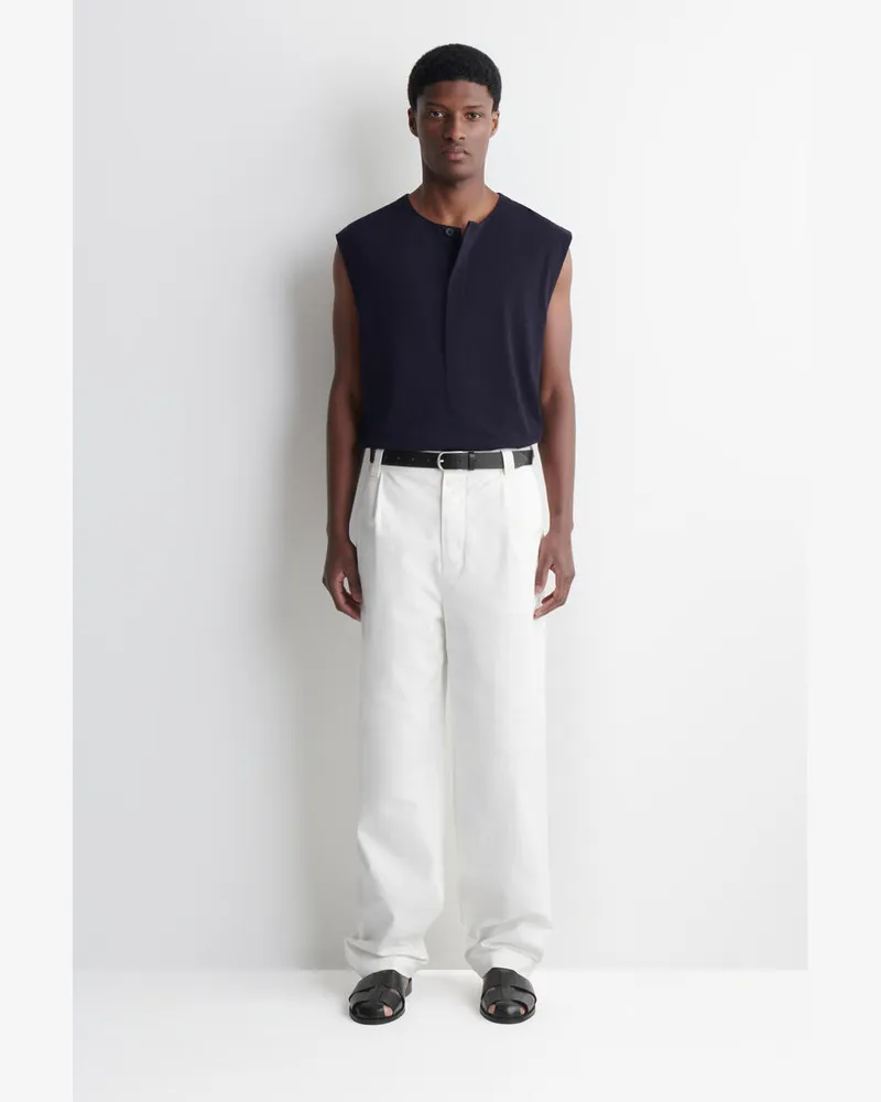 COS Henley-Tanktop Aus Baumwolle Blau