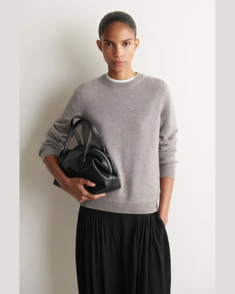 COS Kaschmirpullover Mit Rundhalsausschnitt Grau