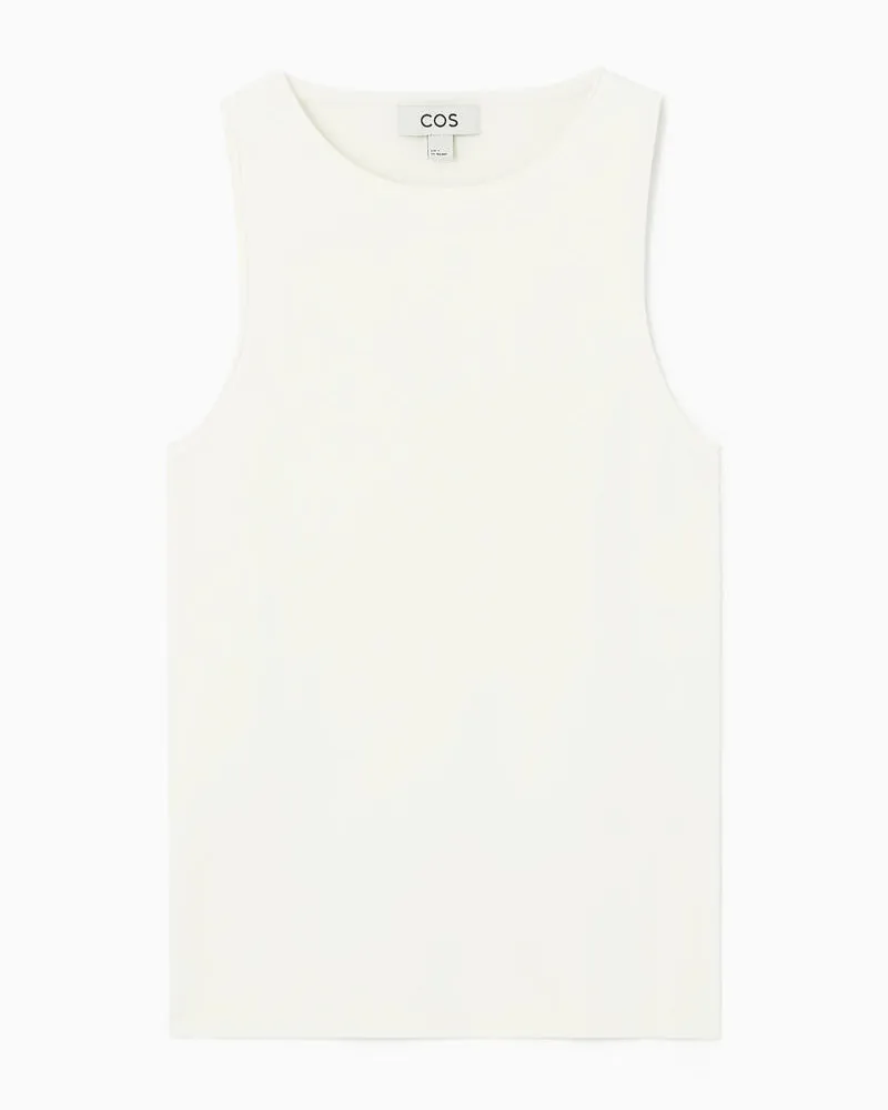 COS Strick-Tanktop Mit Röhrenförmigen Besätzen Weiß