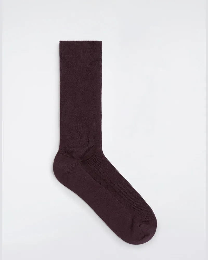 COS Gerippte Socken Aus Merinowolle Rot