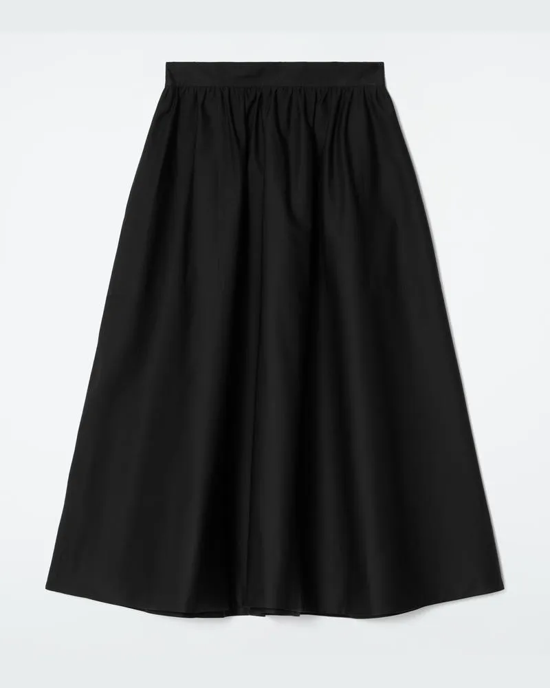 COS Midirock Mit Elastischem Bund Schwarz