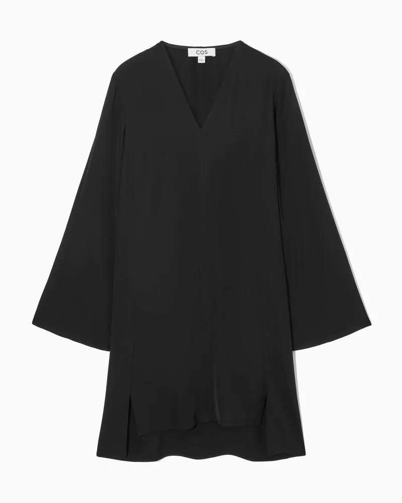 COS Asymmetrisches Tunikakleid Schwarz