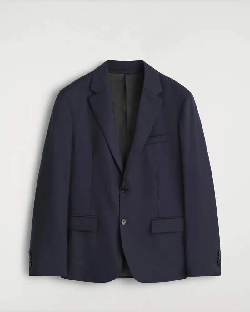COS Einreihiger Wollblazer Blau