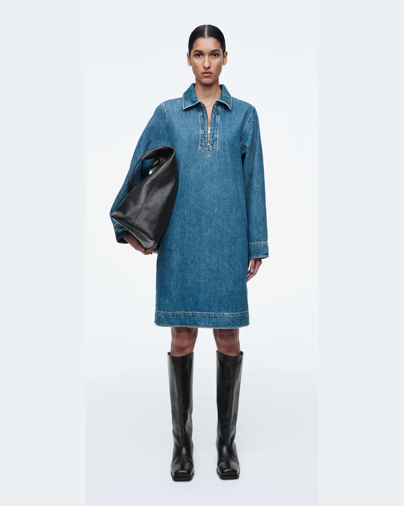 COS Jeanskleid Mit Kurzem Reissverschluss Blau