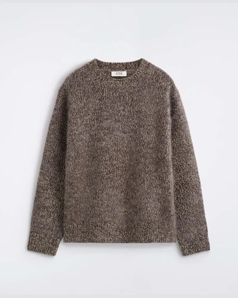 COS Pullover Aus Reinem Gebürstetem Kaschmir Braun