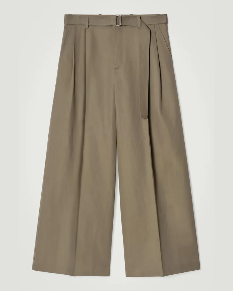COS Hose Mit Extraweitem Bein Und Gürtel Beige