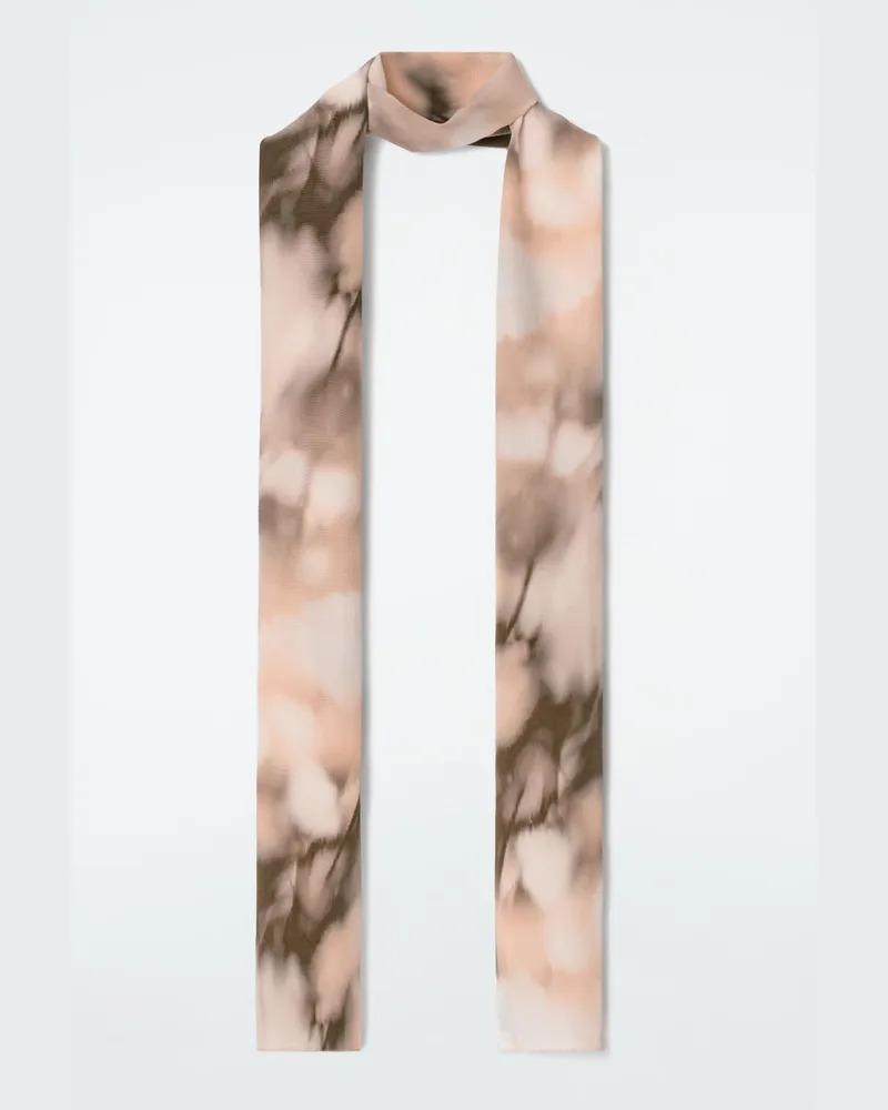 COS Bedruckter Seidenschal Rosa