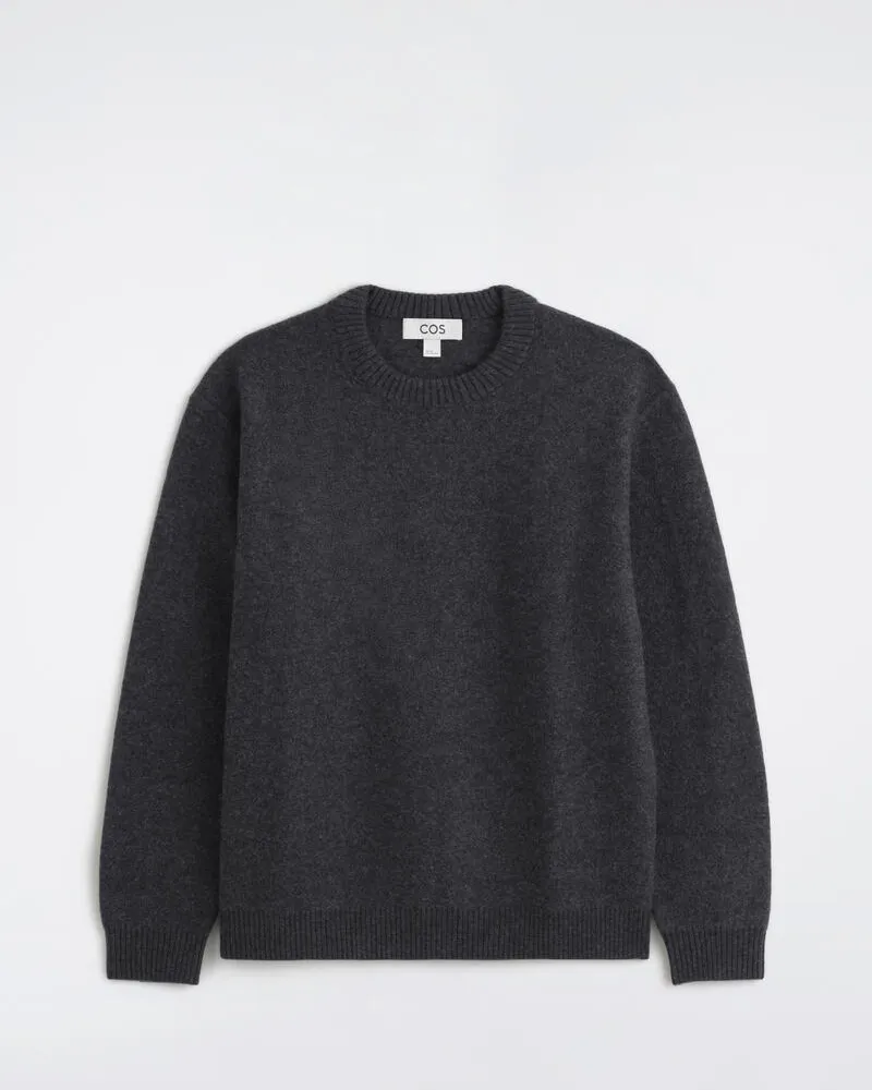 COS Pullover Aus Gekochter Merinowolle Grau