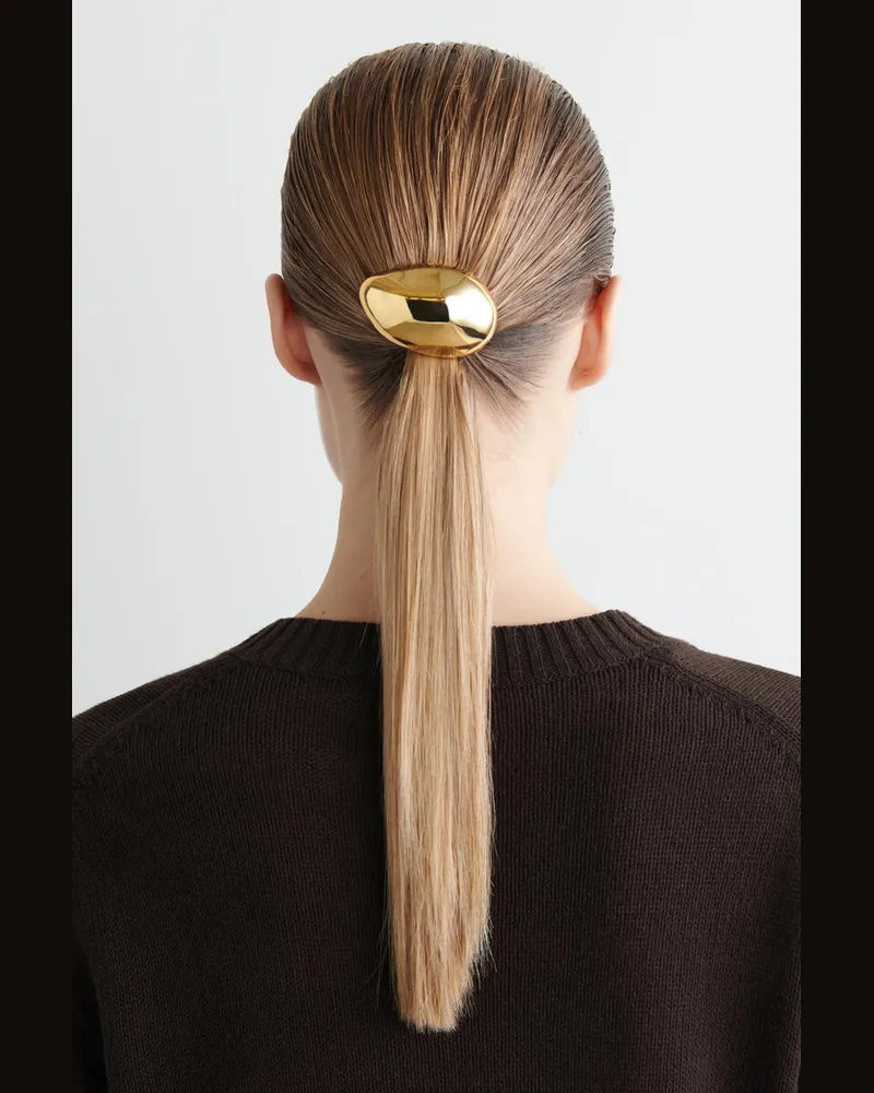 COS Gewölbte Haarspange Goldfarben