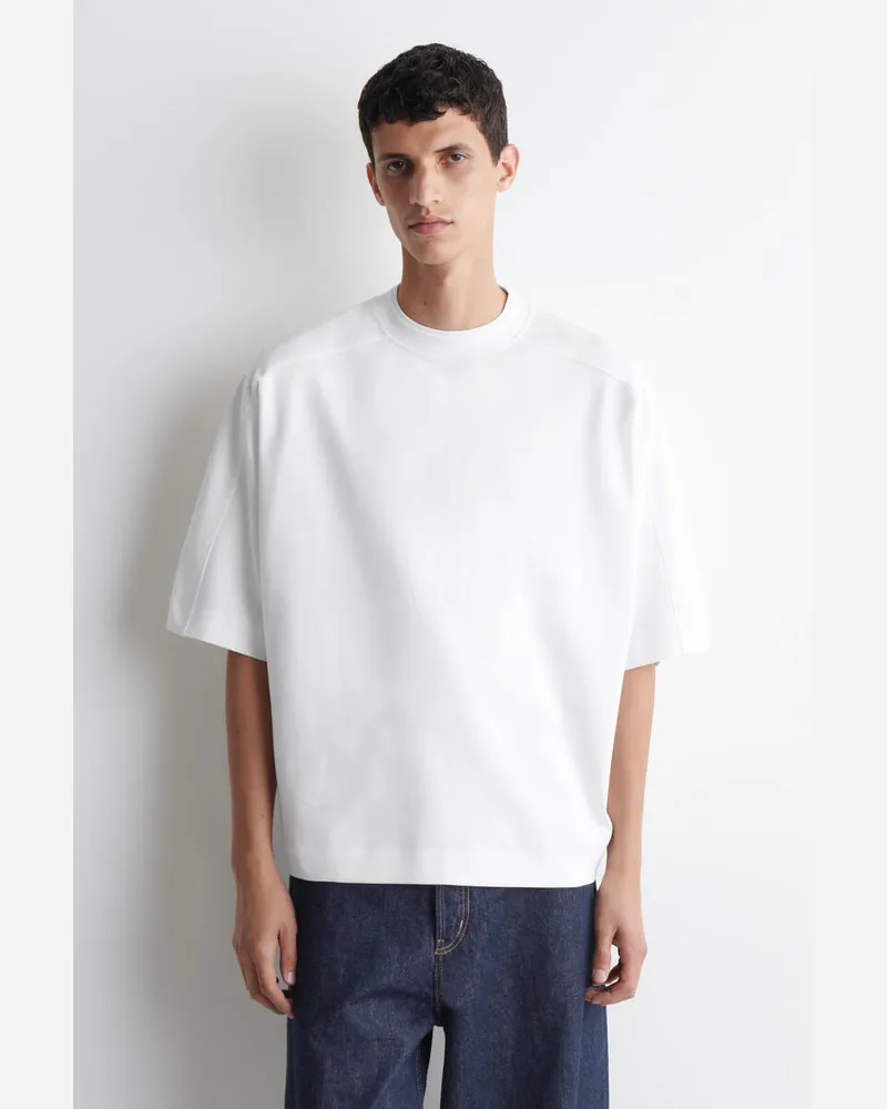 COS Oversized-T-Shirt Aus Interlock-Baumwolle Weiß
