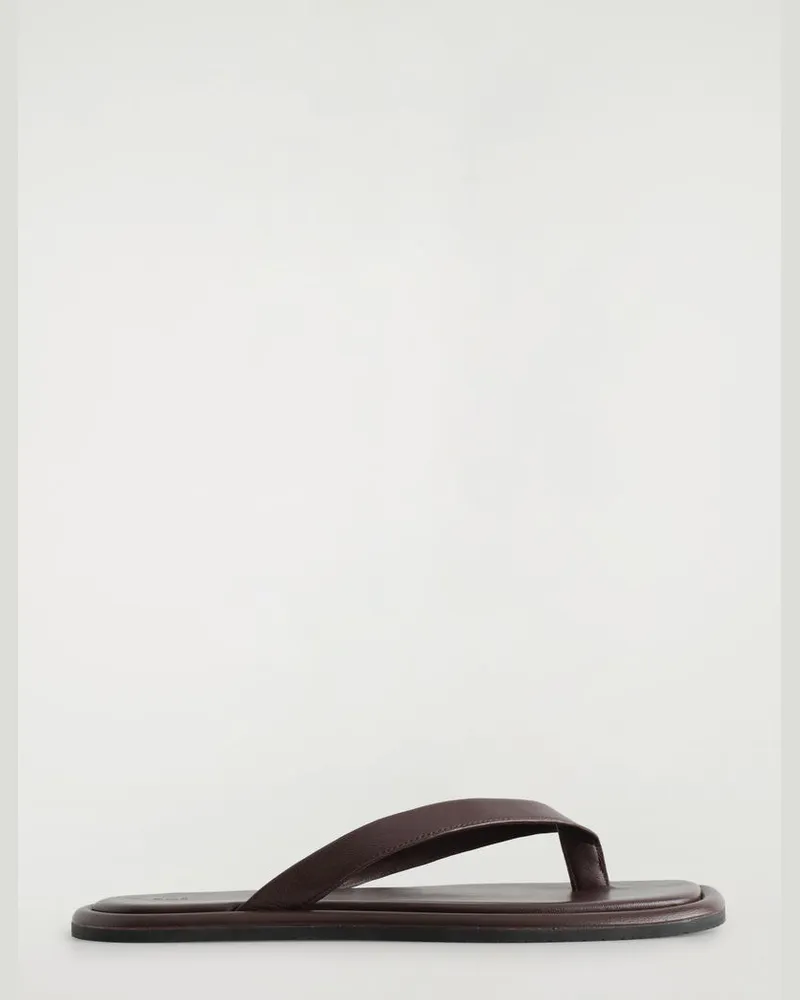 COS Flip-Flops Aus Leder Rot