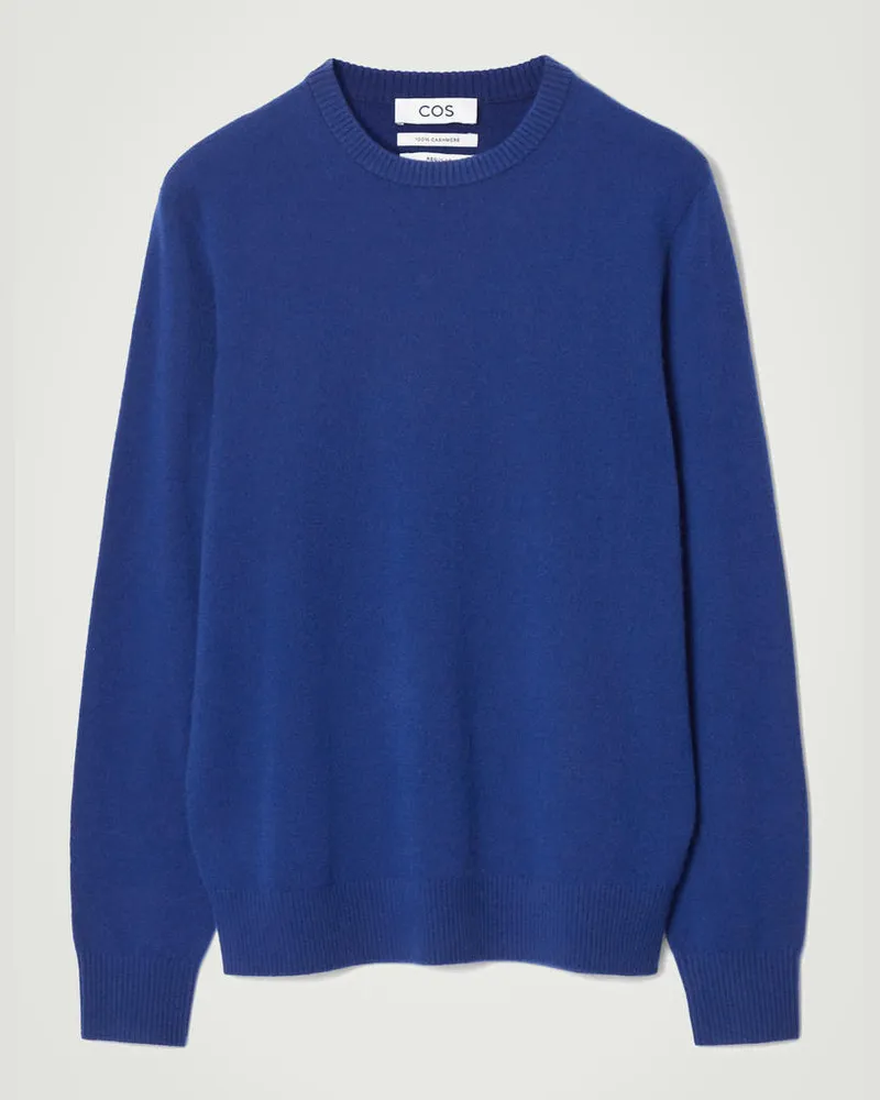 COS Kaschmirpullover Mit Rundhalsausschnitt Blau
