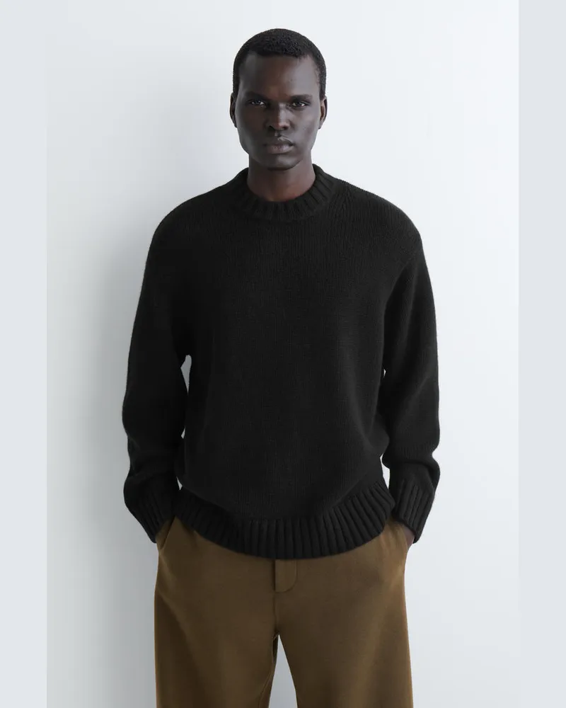 COS Grobstrickpullover Aus Kaschmir Schwarz