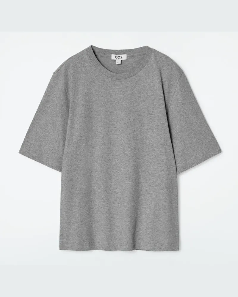 COS Lockeres T-Shirt Aus Baumwolle Grau