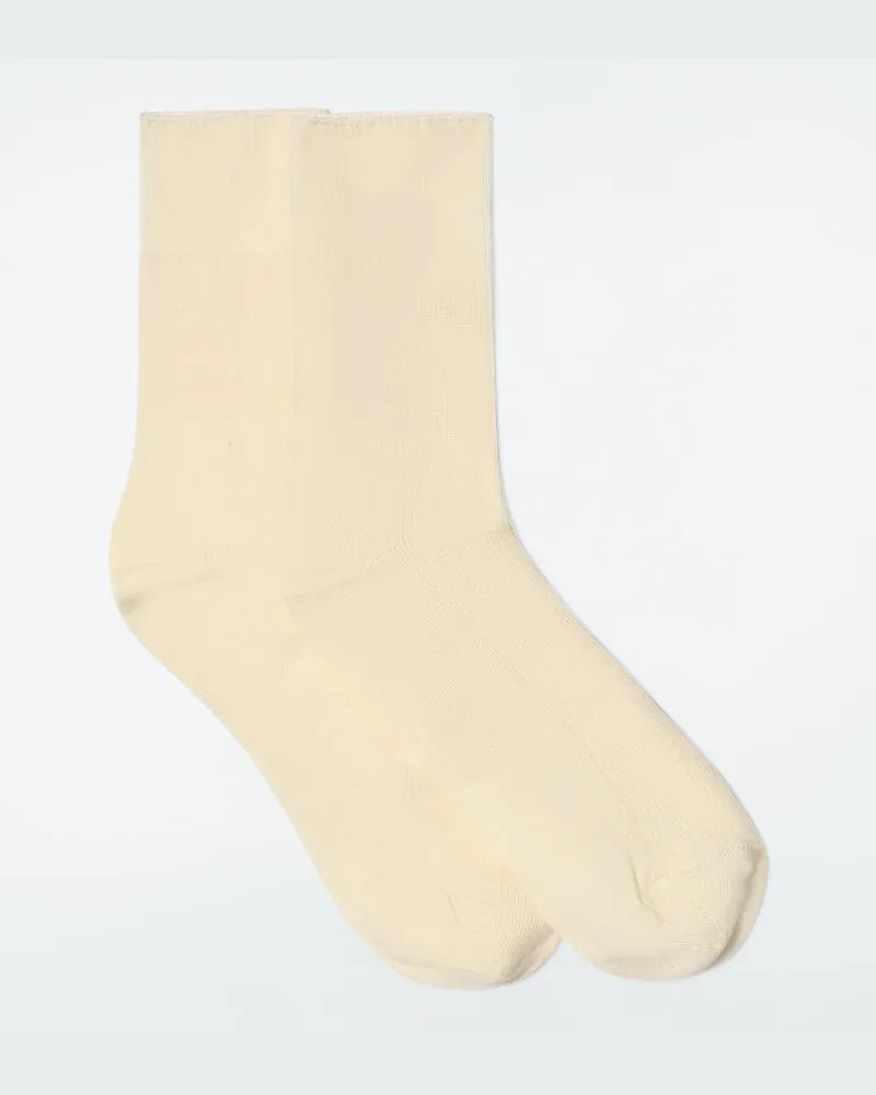 COS 2Er-Pack Socken Mit Gerippter Partie Weiß