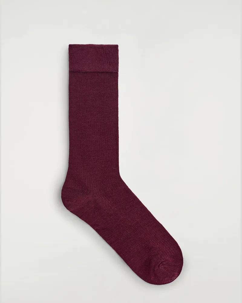 COS Feine Wollsocken Rot