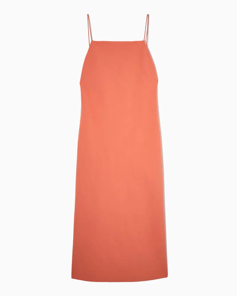 COS Midikleid Mit Rückenausschnitt Orange