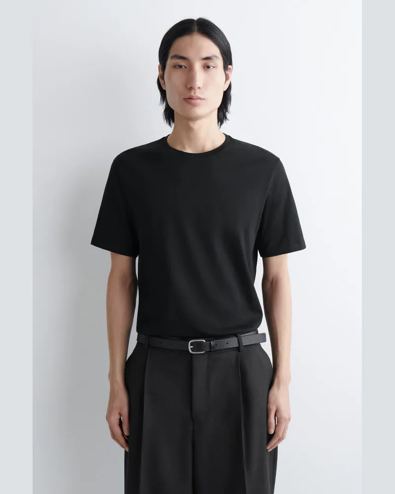 COS 3Er-Pack Baumwoll-T-Shirts Mit Rundhalsausschnitt Schwarz