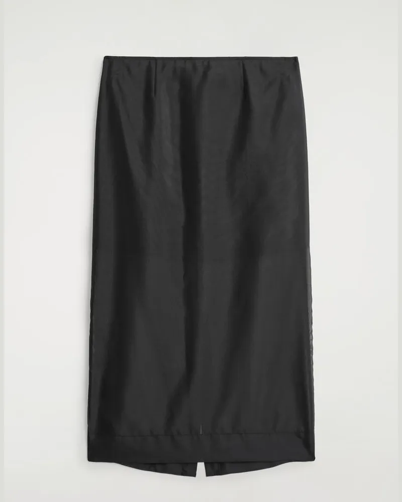 COS Transparenter Säulenrock Schwarz