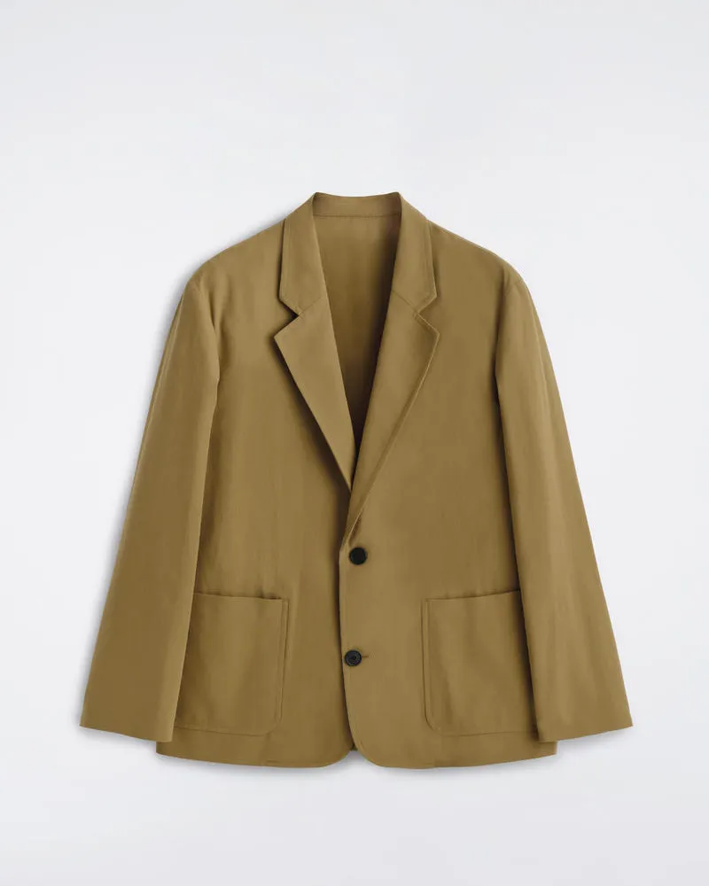 COS Unstrukturierter Blazer Aus Baumwolle Grün