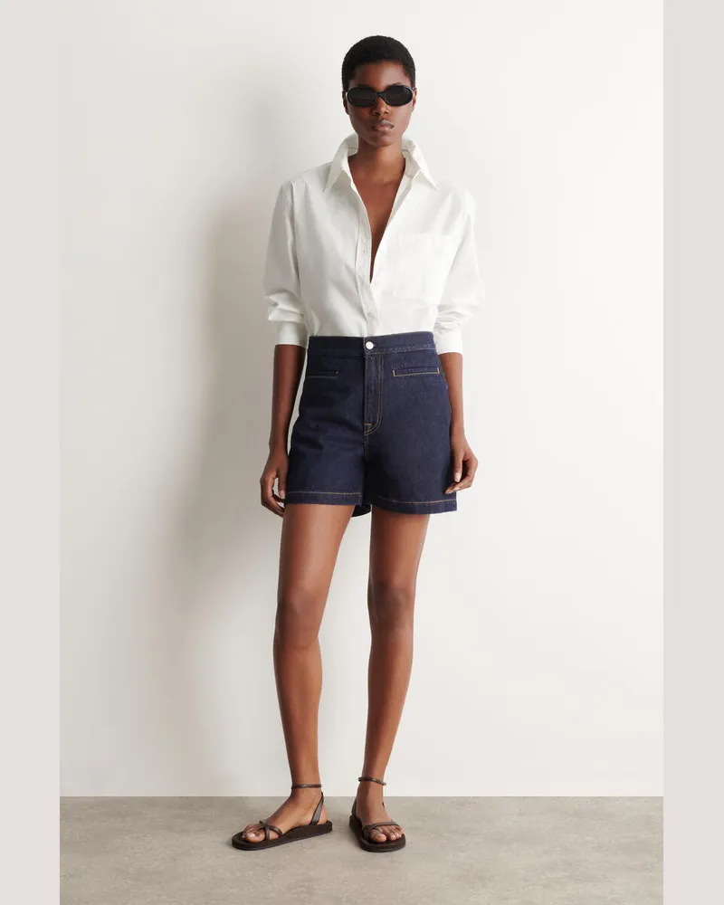 COS Jeansshorts Mit Taschendetail Blau