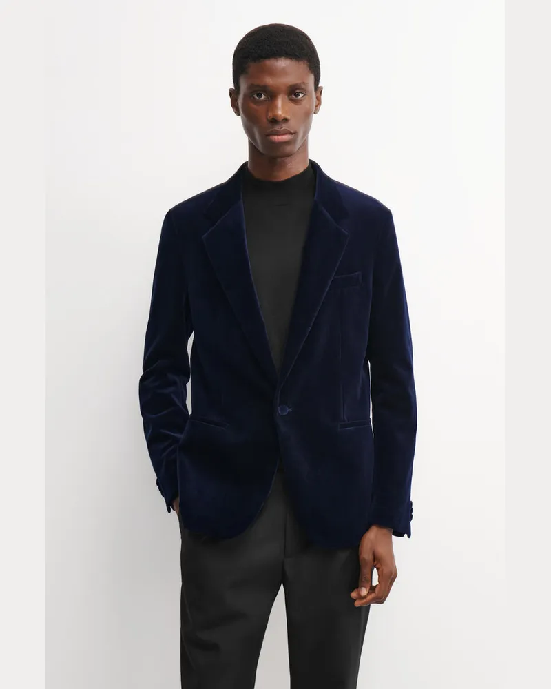 COS Smoking-Blazer Aus Samt Blau