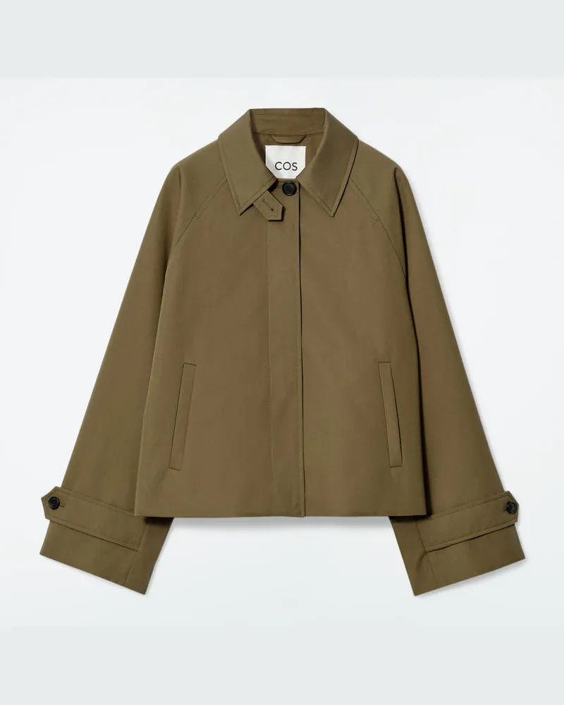 COS Kurzer Trenchcoat Aus Twill Beige