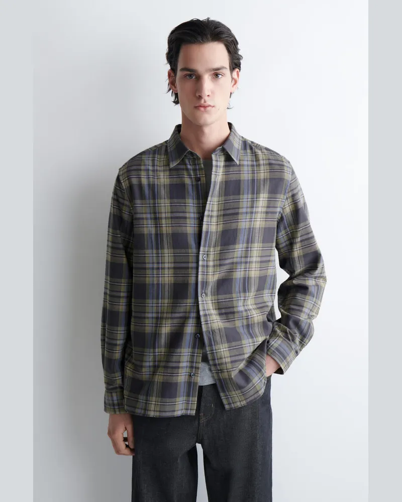 COS Kariertes Hemd Aus Baumwoll-Twill Mehrfarbig