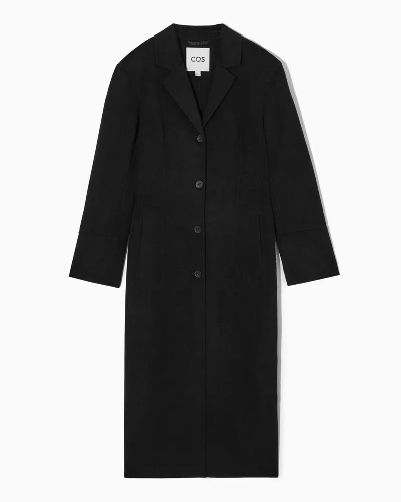 COS Eleganter Mantel Aus Doubleface-Wolle Schwarz