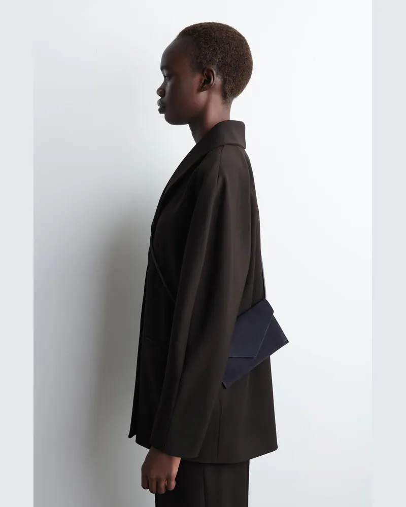 COS Kuverttasche - Leder Blau