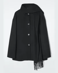 Cos Oversized-Schaljacke Aus Woll-Mix Schwarz