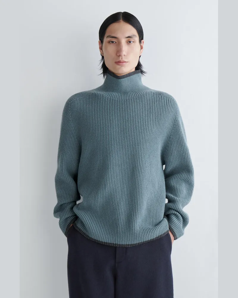 COS Pullover Aus Merinowoll-Yak-Mix Blau