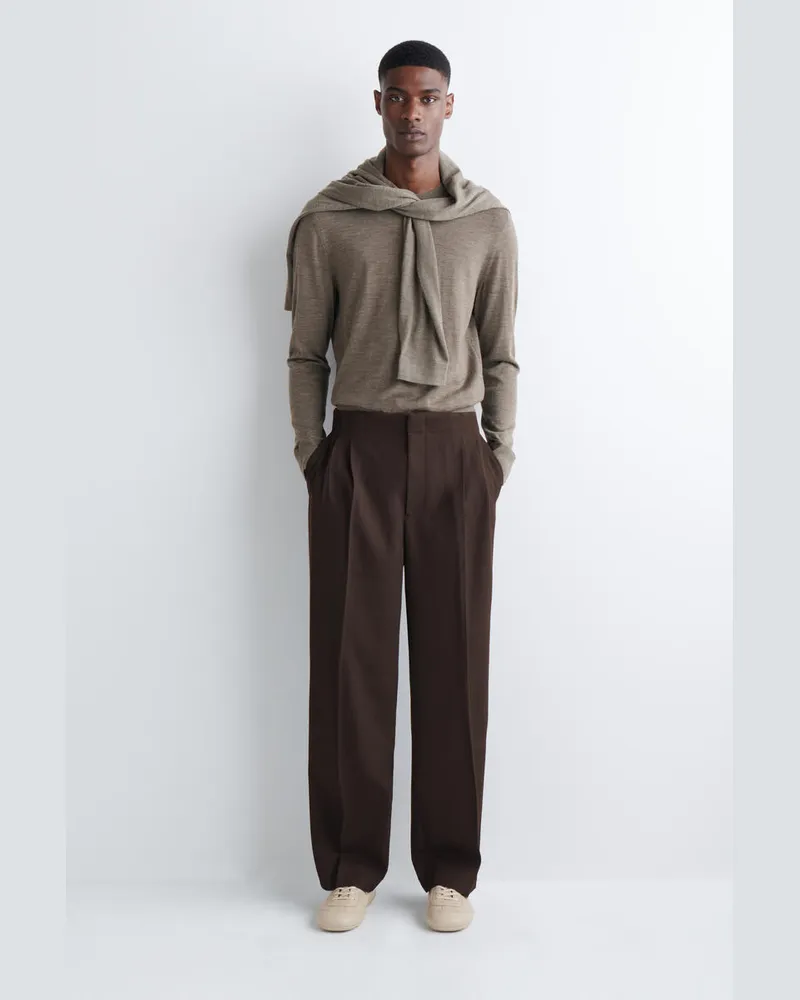 COS Schlichte Sneakers Aus Leder Beige