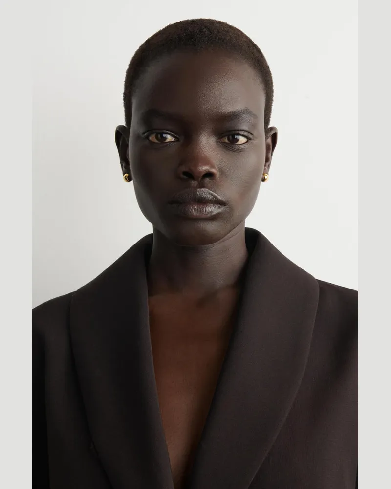 COS Kleine Halbcreolen Goldfarben