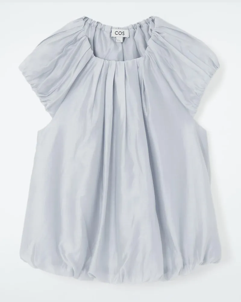 COS Voluminöse Bluse Blau