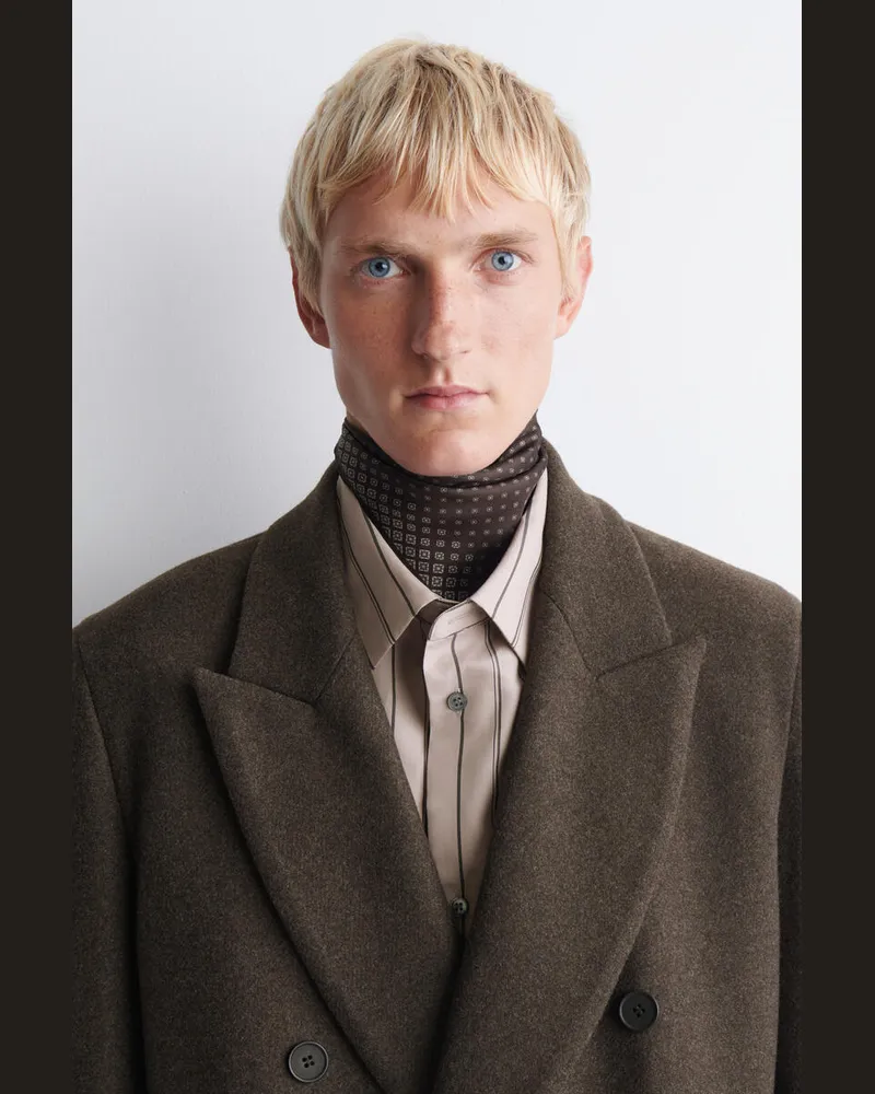 COS Geometric-Print Mulberry Silk Scarf Rot