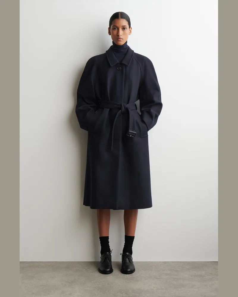 COS Trenchcoat Aus Woll-Mix Blau