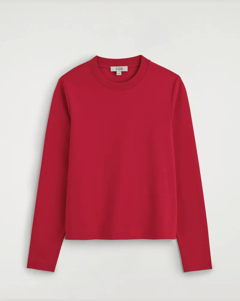 COS Elegantes Langarmshirt Rot