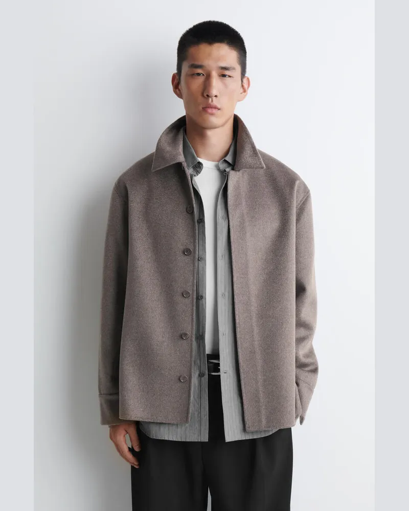 COS Hemd Aus Doubleface-Kaschmir Beige