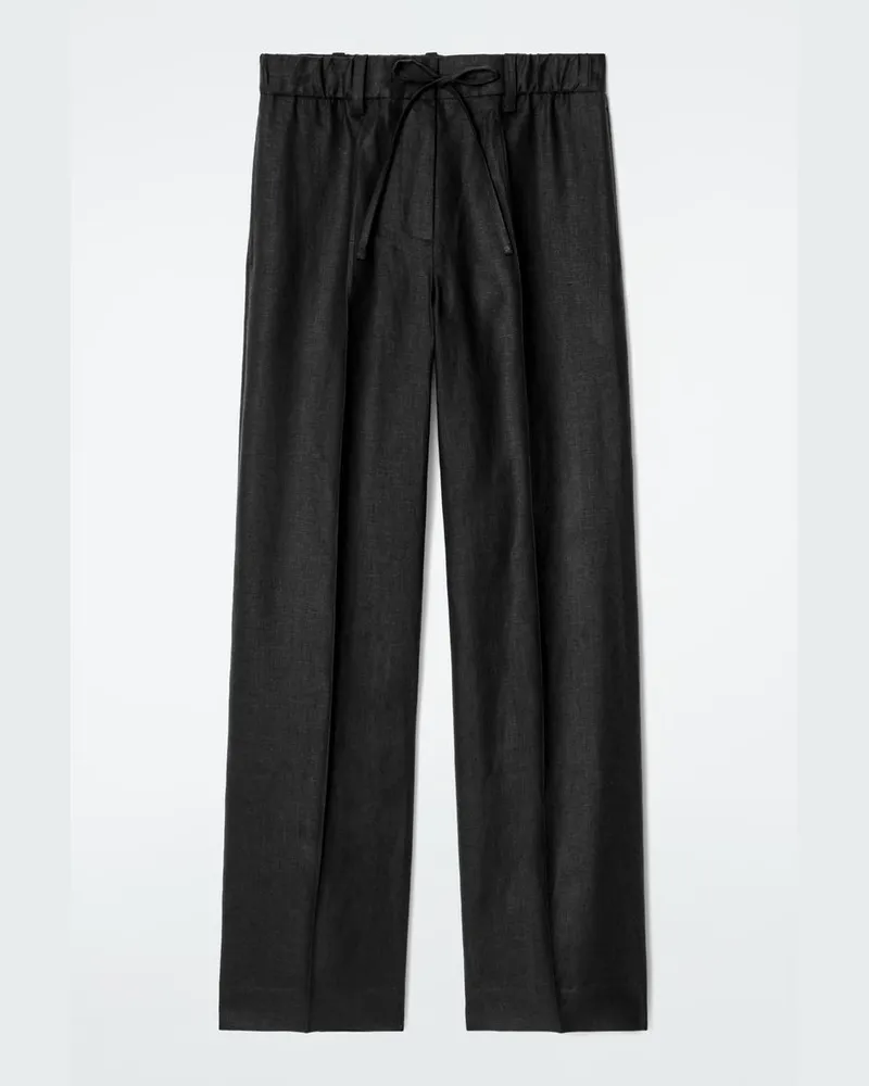 COS Leinenhose Mit Kordelzugbund Schwarz