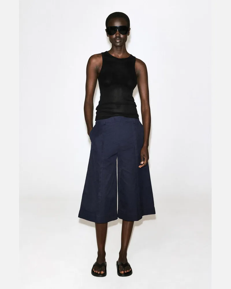 COS Elegante Culottes Aus Baumwoll-Twill Blau