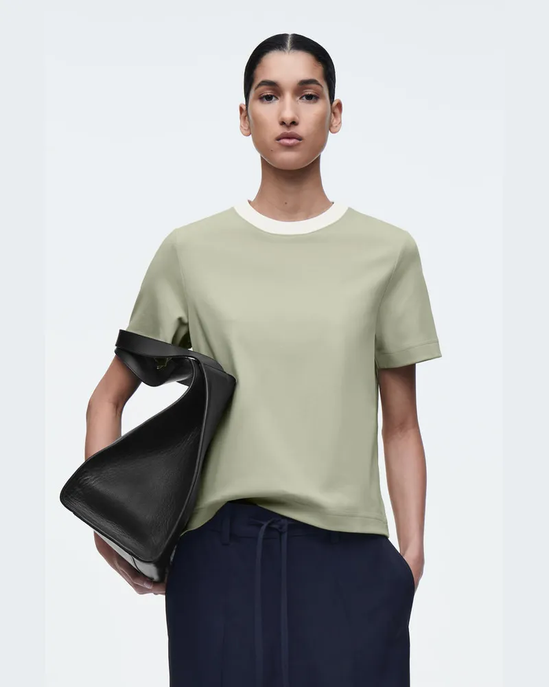 COS Schlichtes T-Shirt Mit Normaler Passform Grün