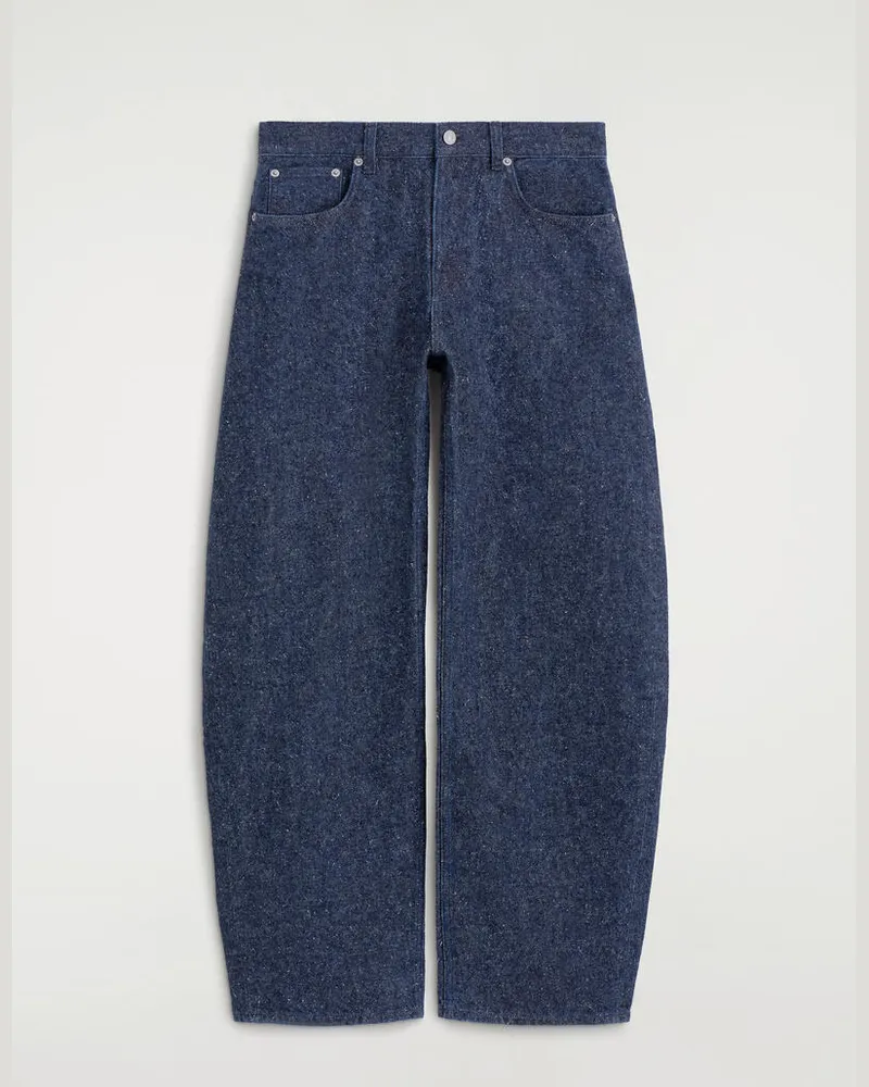 COS Inlet Bouclé-Jeans Mit Abgerundetem Bein Blau