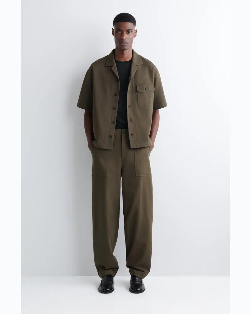 COS Utility-Hose Aus Baumwolle Mit Geradem Bein Grün