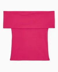 COS Schulterfreies Oberteil Aus Jersey Pink