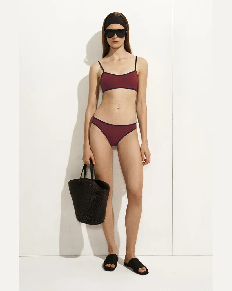 COS Contrast-Trimmed Bikini Briefs Rot