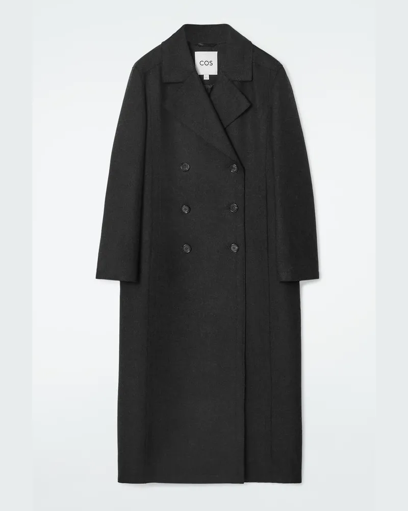 COS Lange Cabanjacke Aus Wolle Grau